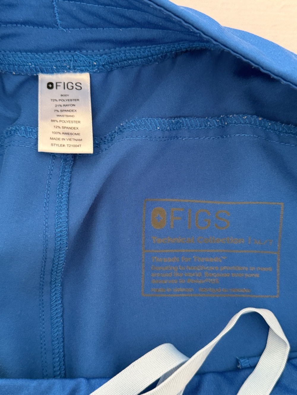 FIGS Kade Women’s Cargo Scrub Pants Technical Collection Blue XL Tall - Picture 7 of 10